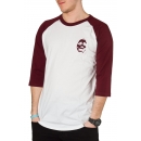 Koszulka Cult Faded 3/4 Sleeve White / Maroon